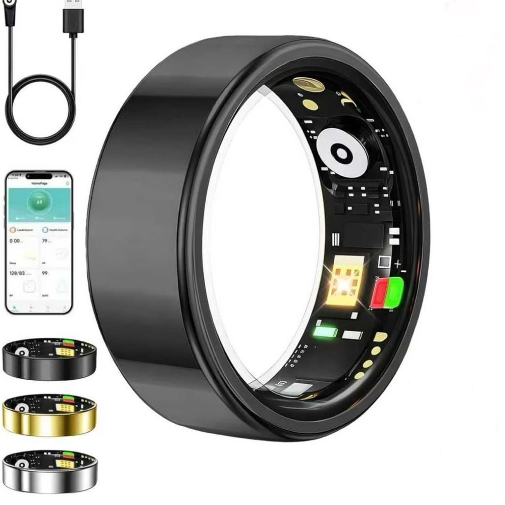 Smart Ring in Black Size 9 - Picture 4 of 8